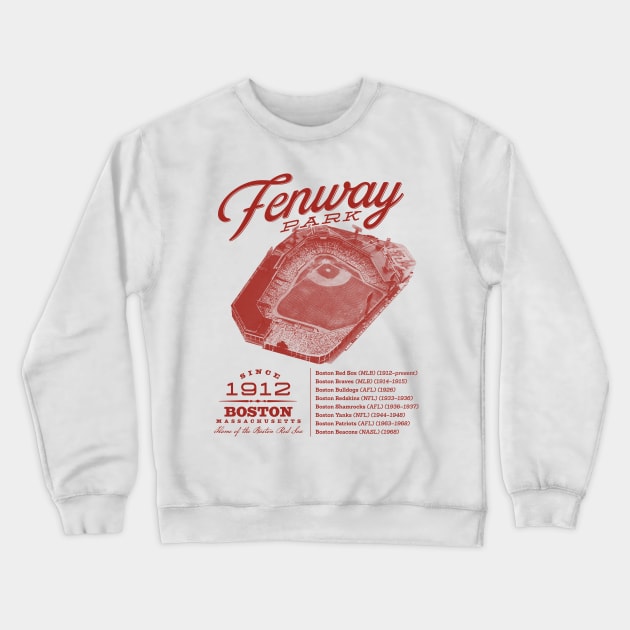 Fenway Park Crewneck Sweatshirt by MindsparkCreative